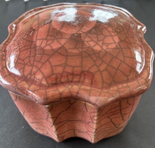 Vintage raku pottery - pottery, lidded